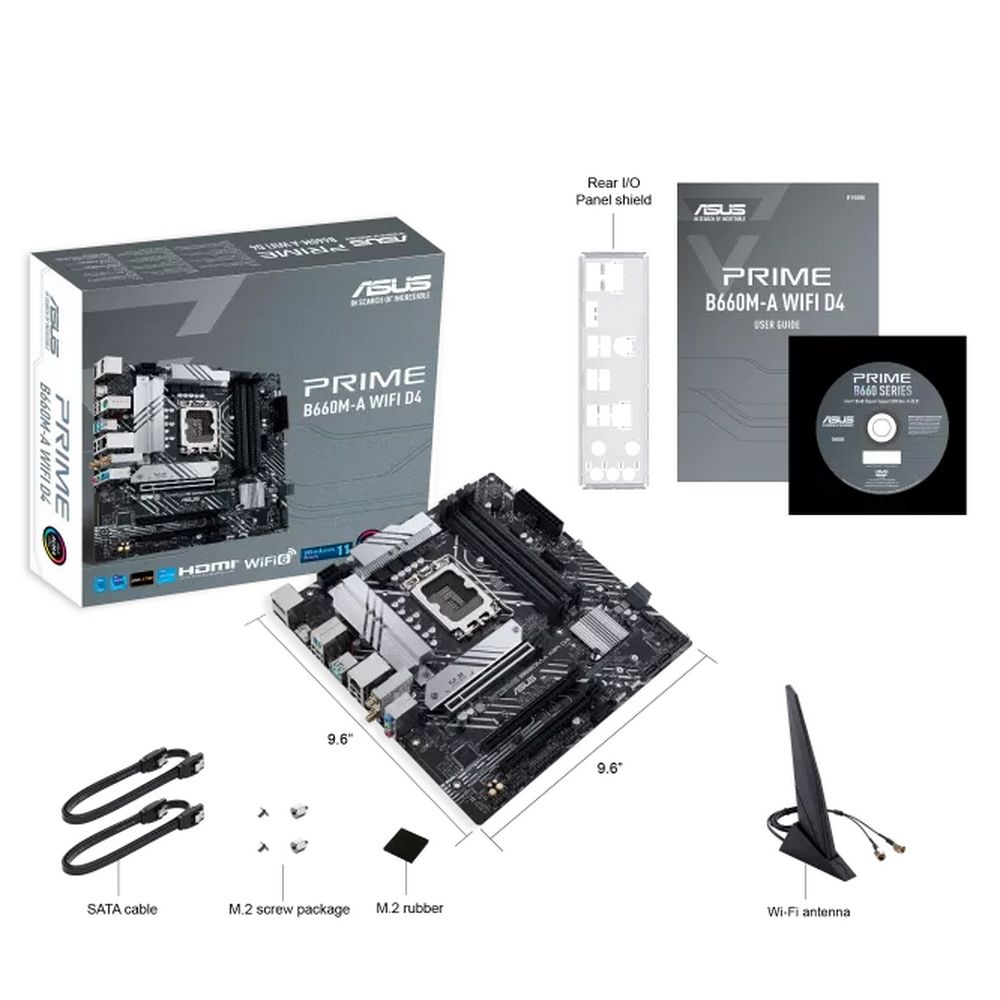 Материнская плата Asus PRIME B660M-A WIFI D4 Soc-1700 Intel B660 4xDDR4 mATX AC`97 8ch(7.1) GbLAN RA