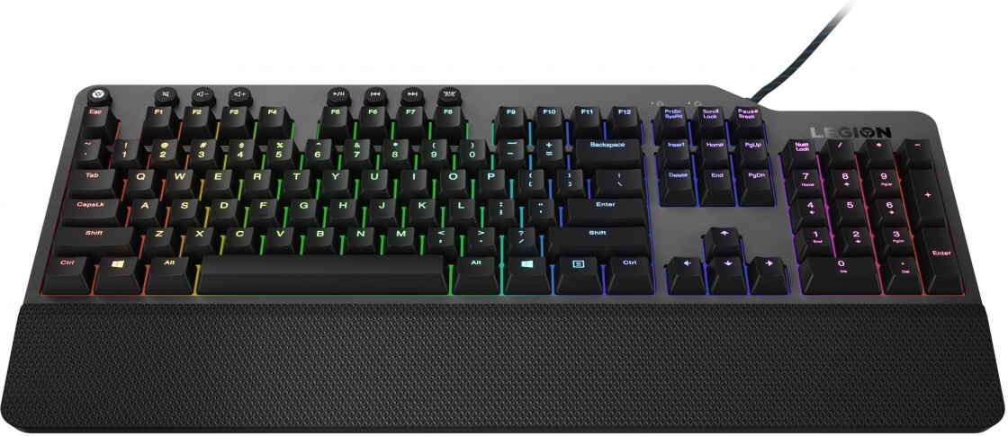 Клавиатура Lenovo Legion K500 RGB механическая черный USB Multimedia for gamer LED (подставка для за