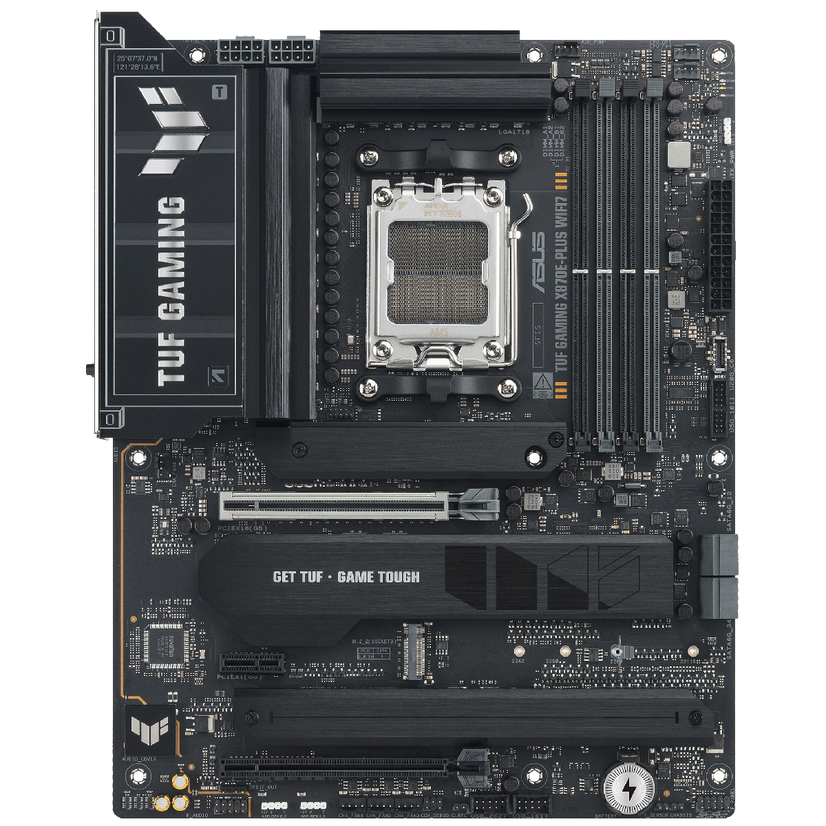 Материнская плата Asus TUF GAMING X870E-PLUS WIFI7 Socket AM5 AMD X870E 4xDDR5 ATX AC`97 8ch(7.1) 2.