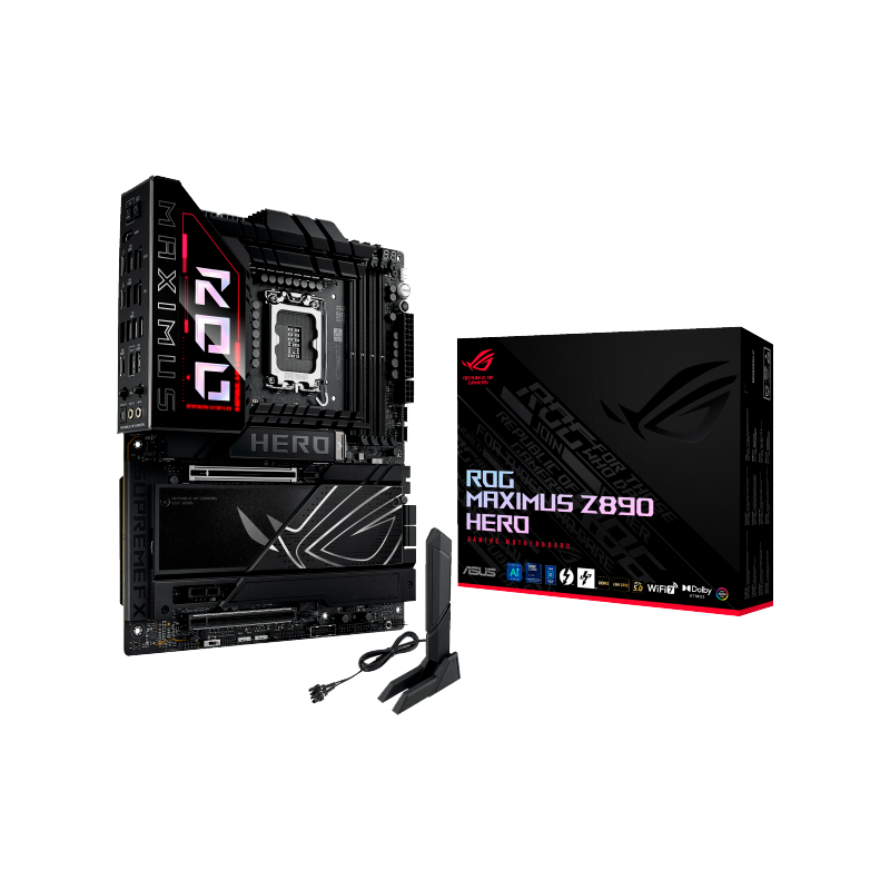 Материнская плата Asus ROG MAXIMUS Z890 HERO Soc-1851 Intel Z890 4xDDR5 ATX AC`97 8ch(7.1) 5Gigabit 
