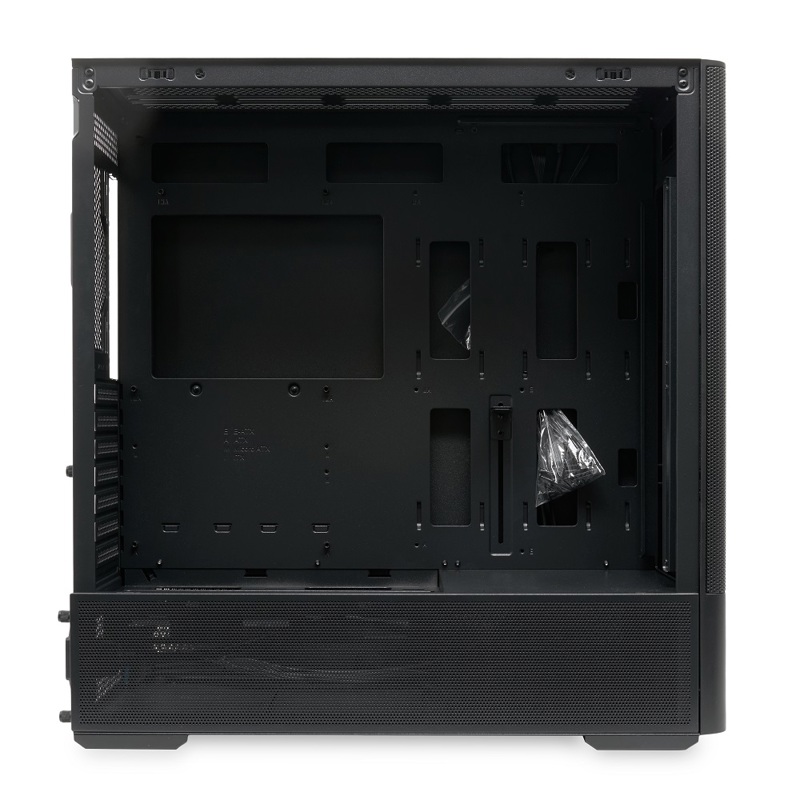 Корпус HSPD M712, Mesh Mid Tower, Black, TG, 0.6 SPCC, no fans, E-ATX, ATX, mATX, mITX, 175/410/160m