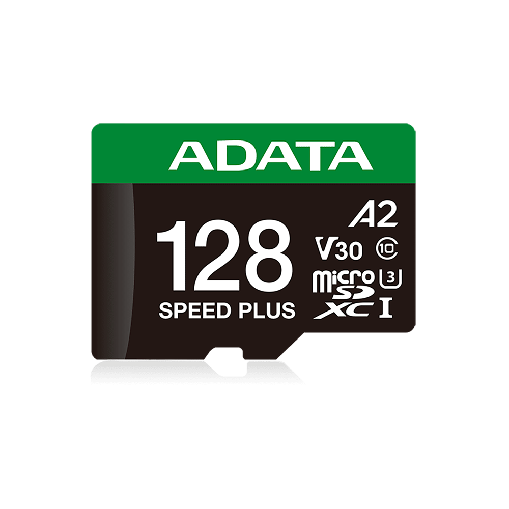 Флеш карта microSD 128GB A-DATA Speed Plus microSDXC Class 10 UHS-I U3 V30S A2 180/160 MB/s (SD адап