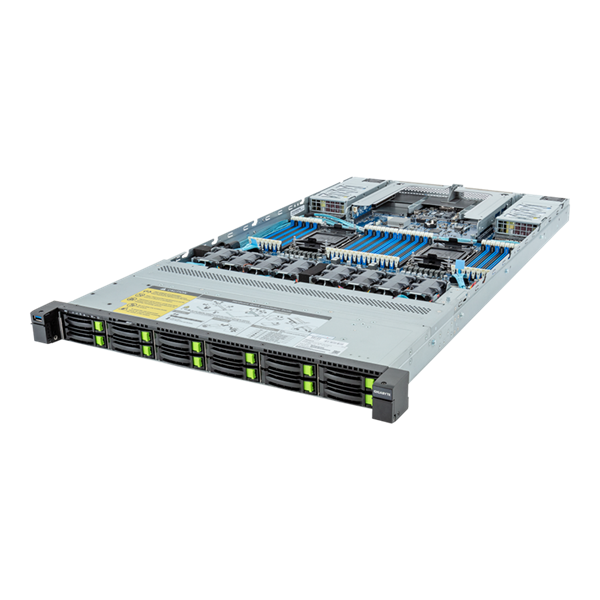 Шасси серверное Gigabyte Server Platform R183-S96 / 1U / 2xIntel (Gen 4/5) / 2xHS / 32xDIMM / 12xSFF