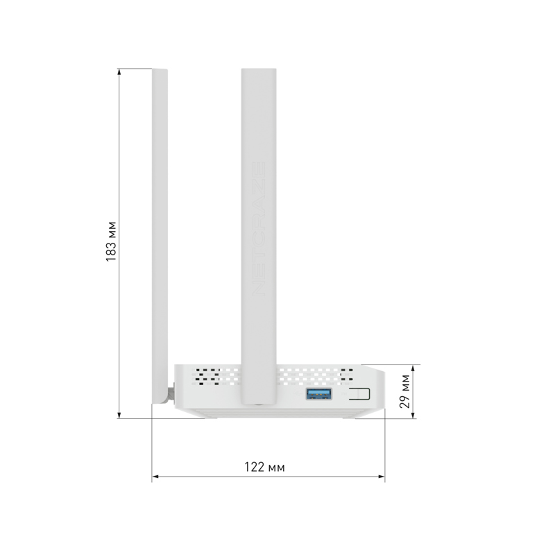 Роутер беспроводной Keenetic Netcraze Viva (NC-1913) AC1200 10/100/1000BASE-TX/4G ready белый