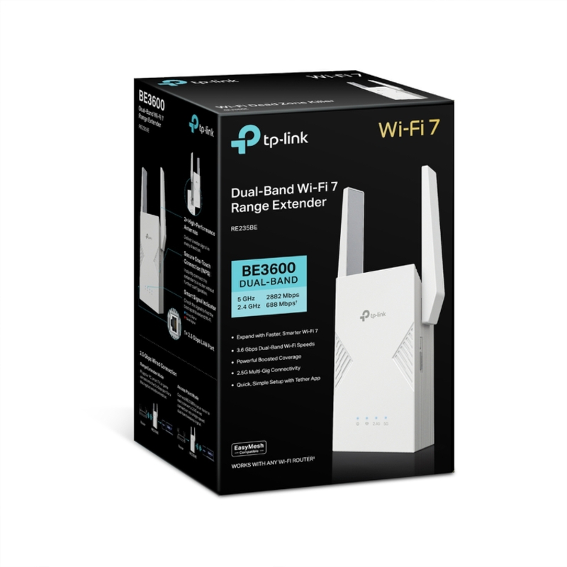 Повторитель беспроводного сигнала TP-Link RE235BE BE3600 Wi-Fi белый