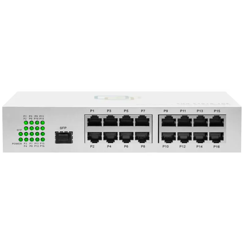 Коммутатор SNR SNR-S1916-1GS (L2) 16x100Мбит/с 1SFP неуправляемый