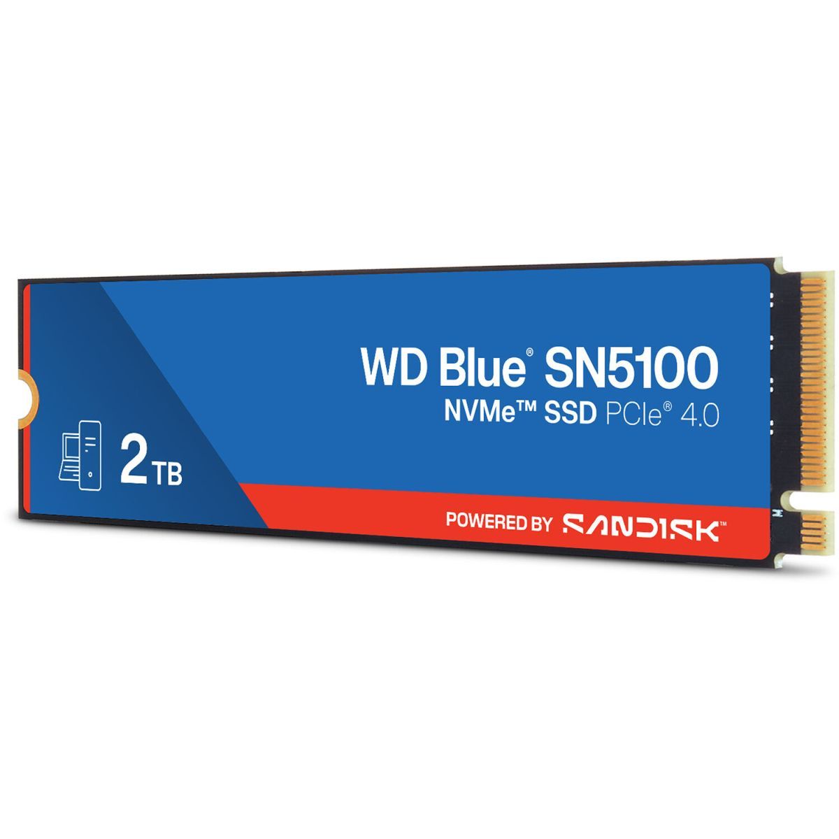 Твердотельный диск 2TB WD Blue SN5100, NVMe, M.2 2280, PCI-E 4x4 [R/W - 7100/6700 MB/s]
