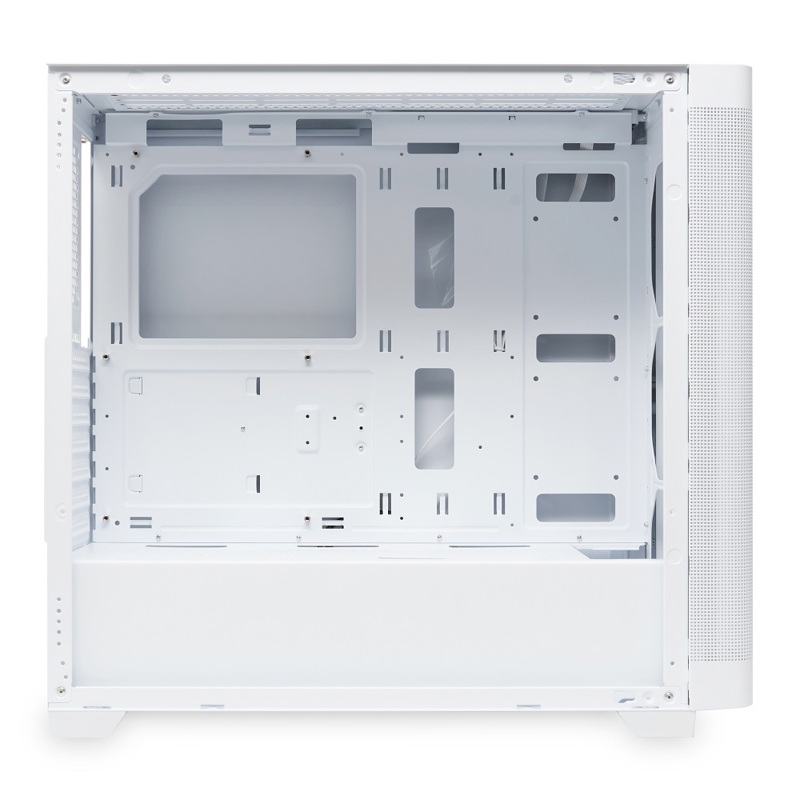 Корпус HSPD M740, Mesh Mid Tower, White, TG, 0.6 SPCC, no fans, E-ATX, ATX, mATX, mITX, 170/400/200m
