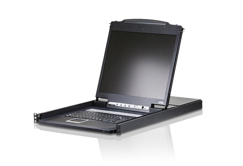 КВМ консоль ATEN 19" 8-Port PS/2-USB VGA Single Rail LCD KVM Switch