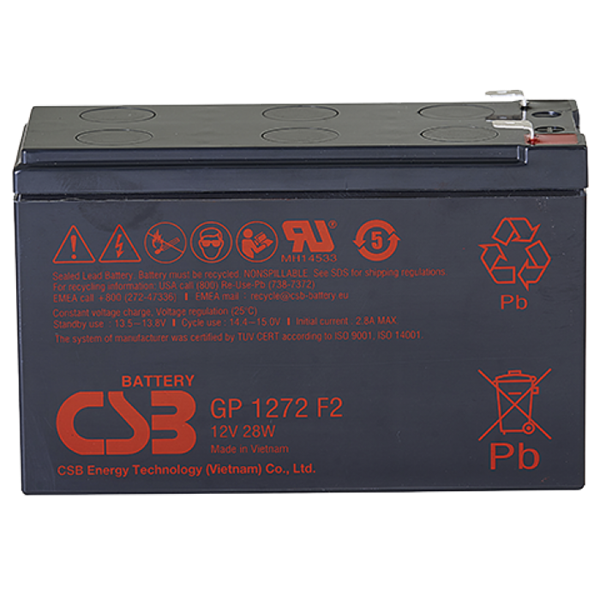 АКБ CSB Аккумуляторная батарея для ИБП (28W) (12V/7,2Ah)