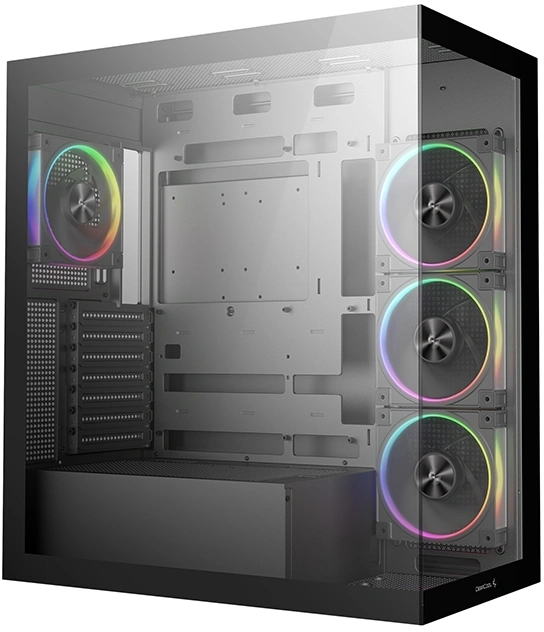Корпус DEEPCOOL CG580 4F V2 черный без БП боковая панель из закалённого стекла 2*USB 3.2 USB Type-C