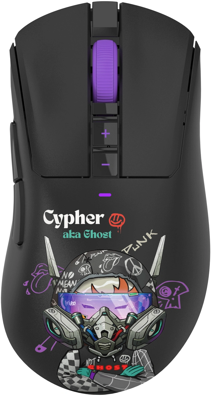 Мышь A4Tech Bloody R73 Pro черный/рисунок оптическая 26000dpi беспров. USB-C 7but (R73 PRO CYPHER GHOST)