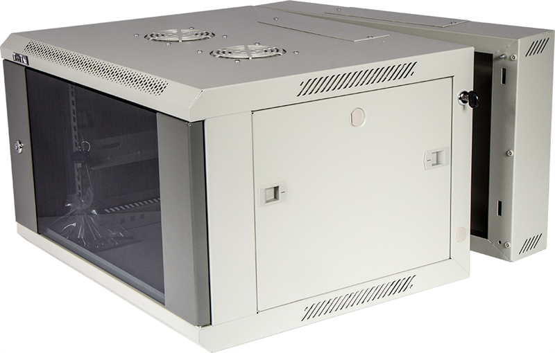 Шкаф Шкаф настенный серии Pro, 3-секционный, 9U 600x600, стеклянная дверь