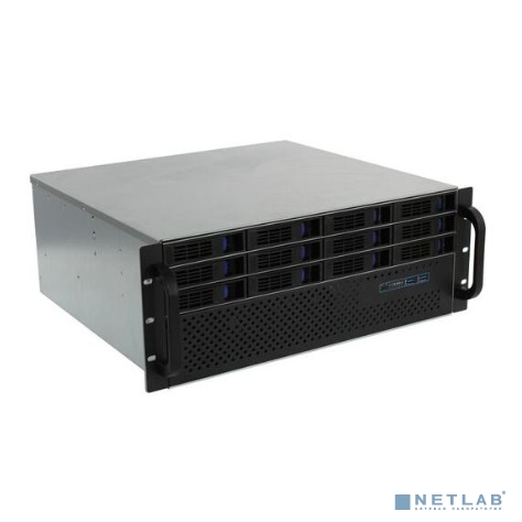 Procase ES412XS-SATA3-B-0 Корпус 4U Rack server case (12 SATA3/SAS 12Gb hotswap HDD), черный, без бл