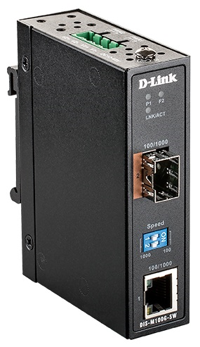Промышленный медиаконвертер D-Link Промышленный медиаконвертер 1000Base-T / 1000Base-X SFP, - 40°..7