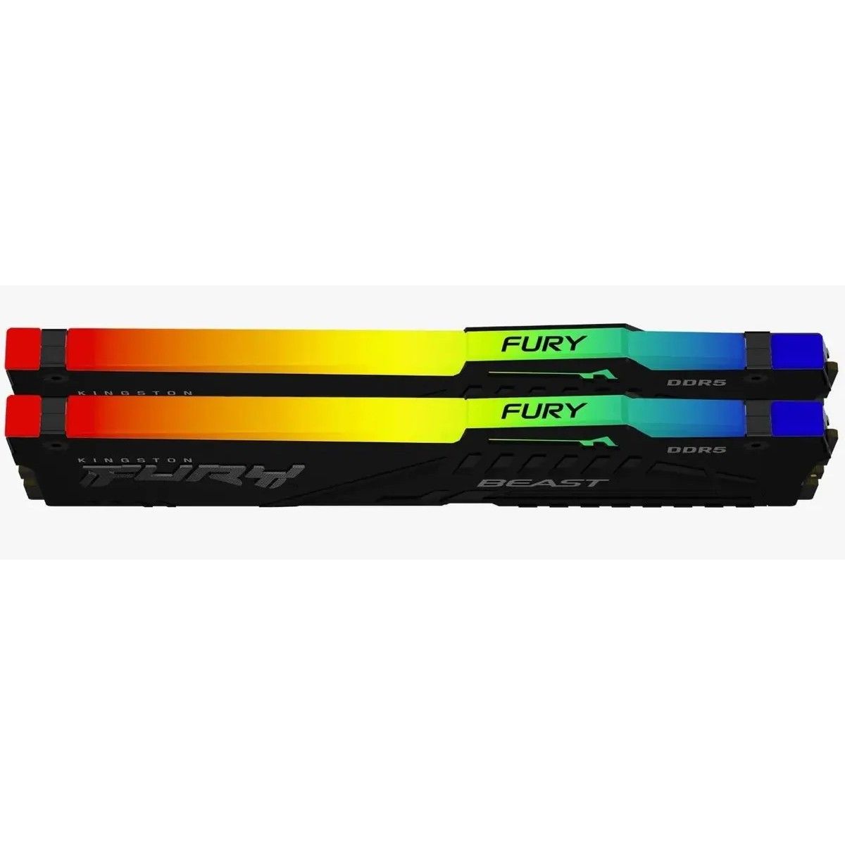 Модуль памяти Kingston 32GB DDR5 5600 DIMM FURY Beast Black RGB kit 2*16,Non-ECC,  CL40, 1.25V, 288-