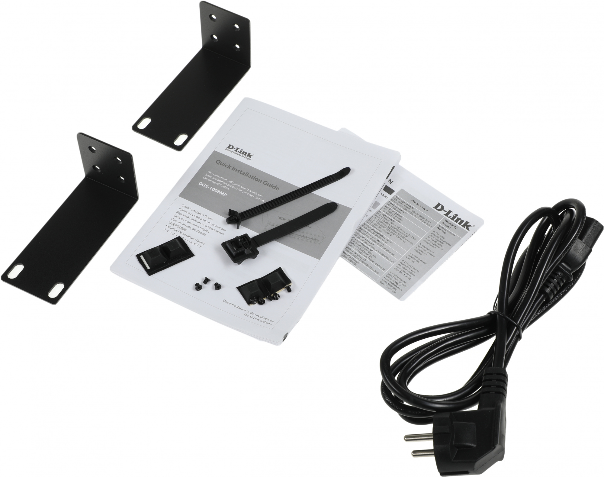 Коммутатор D-Link DGS-1008MP/B1A 8x1Гбит/с 8PoE+ 125W неуправляемый