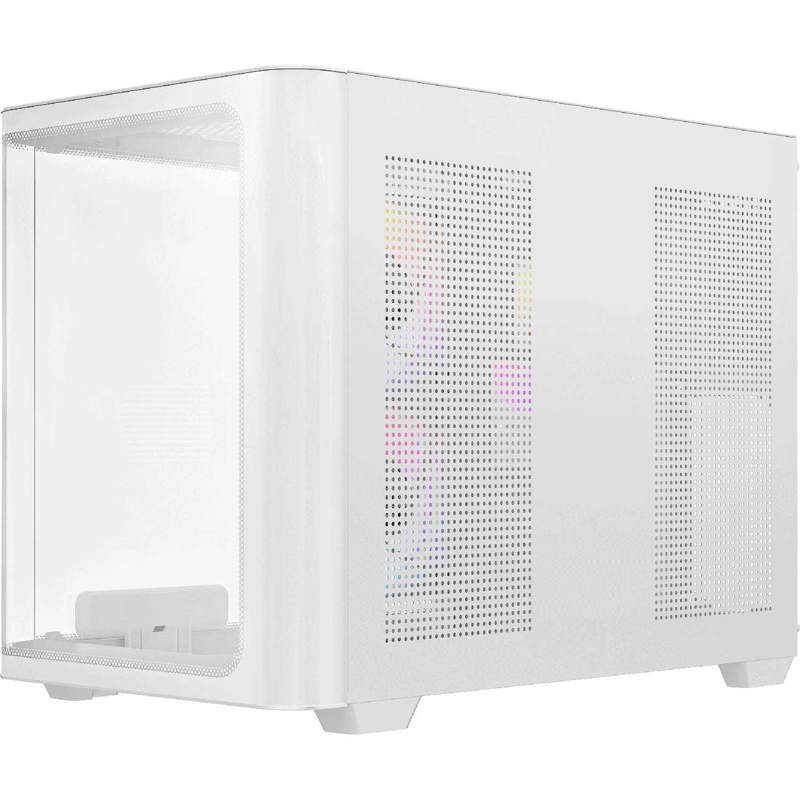 Корпус Case Ocypus Iota C50 Curve WH ARGB, Mini-Tower, TG, 3x120mm ARGB, 2xUSB-A 3.0 + 1xUSB-C, mATX