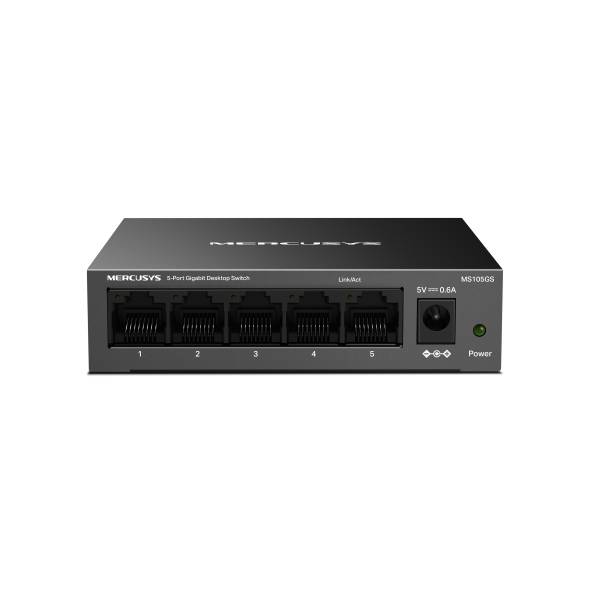 Коммутатор Mercusys MS105GS (L2) 5x1Гбит/с неуправляемый