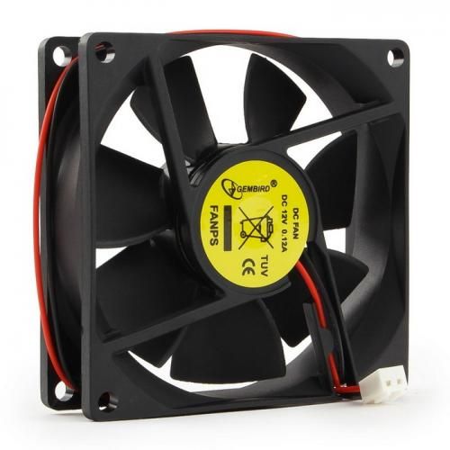 Gembird Вентилятор 80x80x25, втулка, 2 pin, провод 30 см (FANPS)