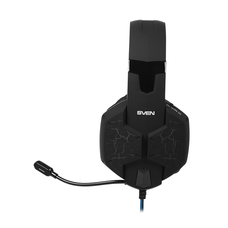 Наушники с микрофоном Sven AP-U980MV черный/синий 2.2м мониторные оголовье (SV-015633)