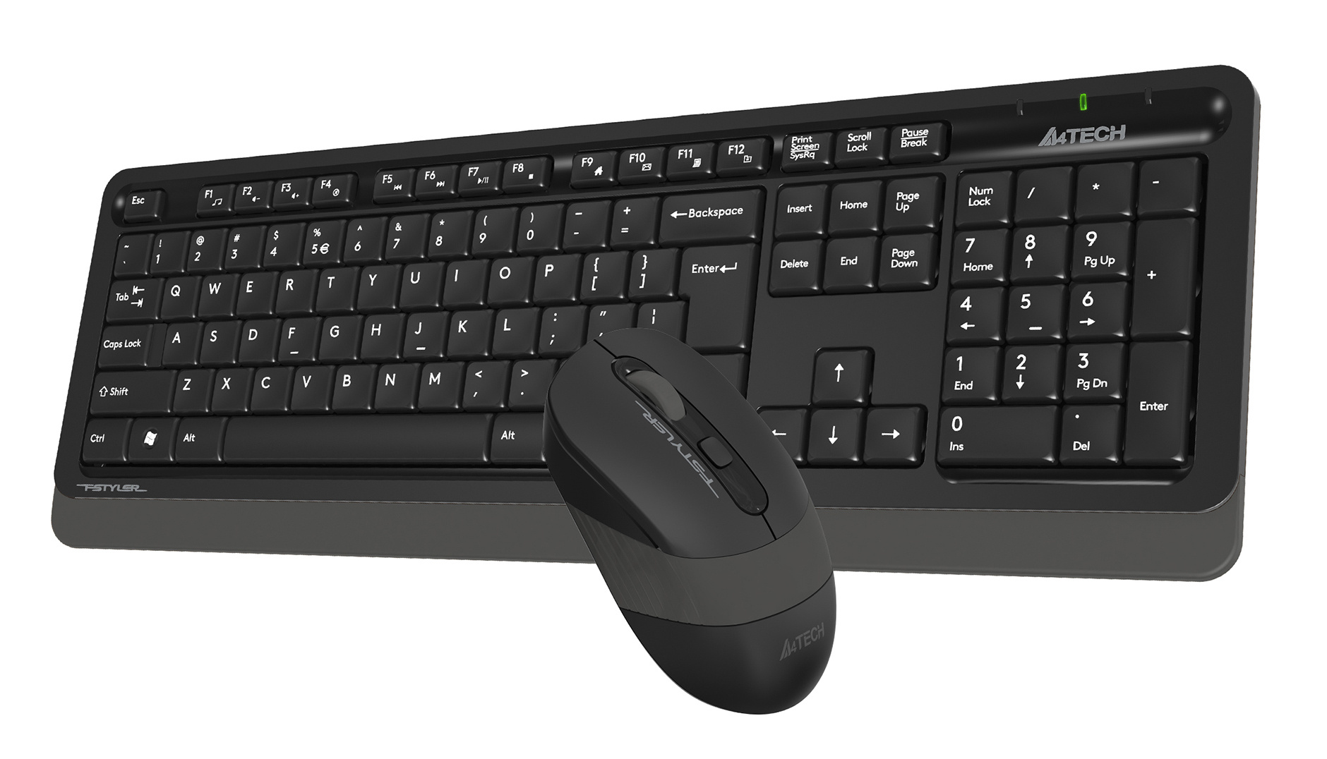 Клавиатура + мышь A4Tech Fstyler FG1010S клав:черный/серый мышь:черный/серый USB беспроводная Multim