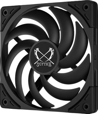 Кулер для корпуса/ Case Cooler Scythe Wonder Tornado 120 Slim (120x120x15mm, 4-pin PWM, 34.31CFM, 26.36dBA, 2000RPM, Black)
