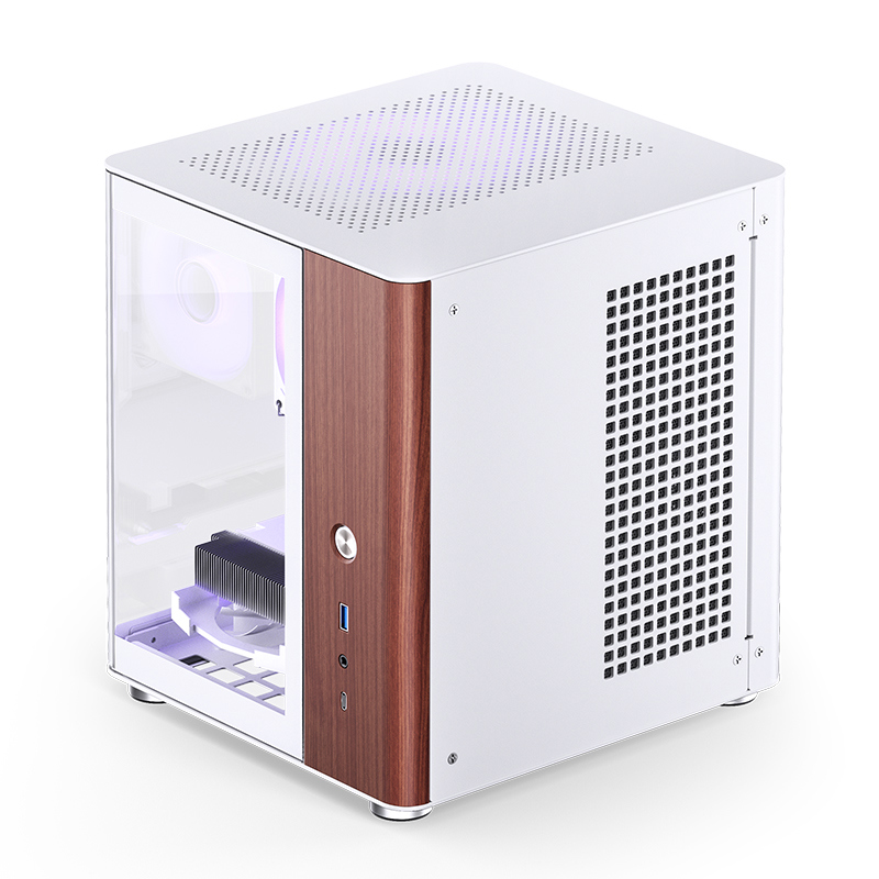 Корпус JONSBO TK-0 White, Desktop SFF, TG, no fan, 1xUSB-A 3.2 + 1xUSB-C 3.2, SFX PSU Support, mITX 