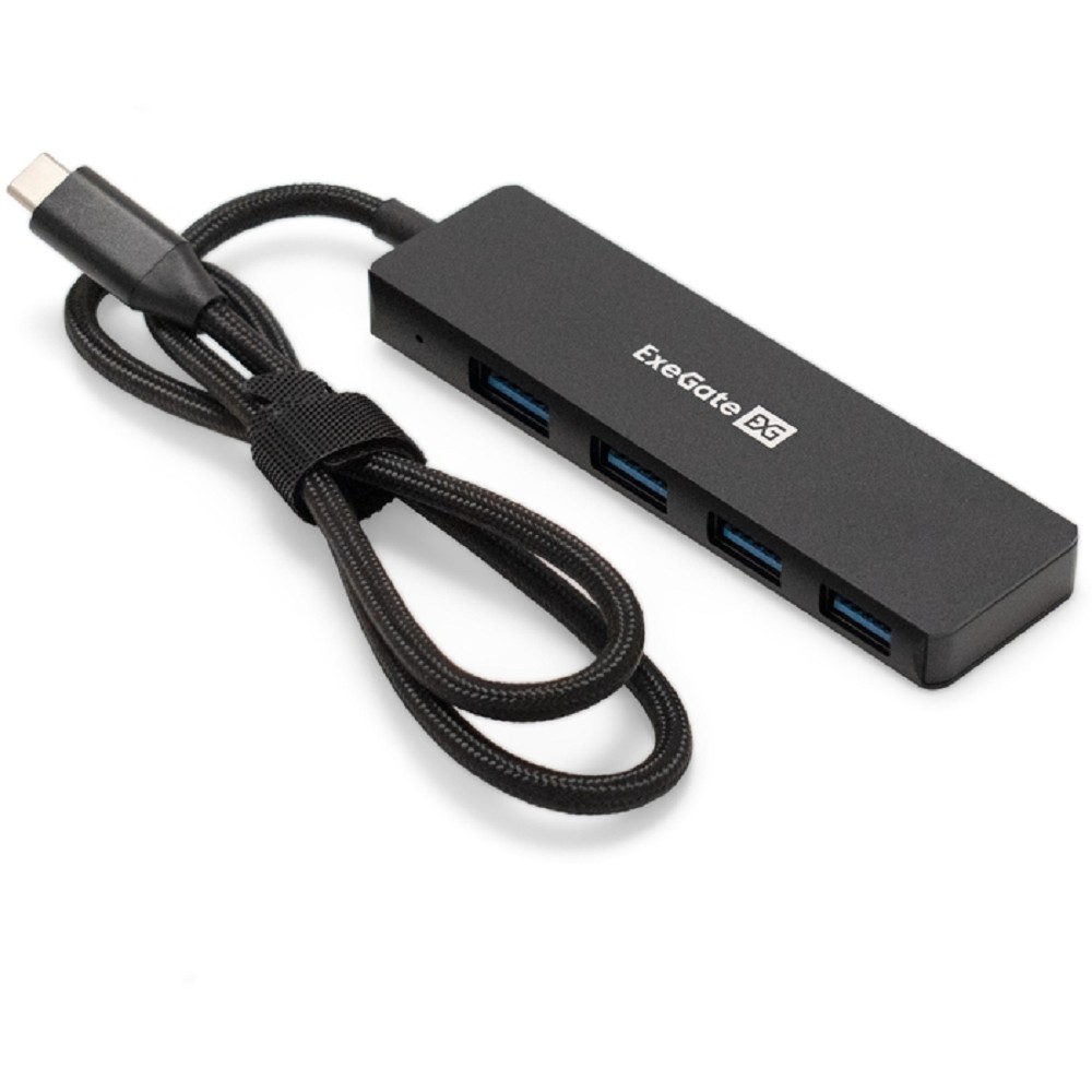 Exegate EX297631RUS USB-Хаб (концентратор) 4-в-1 ExeGate DUB-4C/3 (кабель-адаптер USB Type C --> 4xU