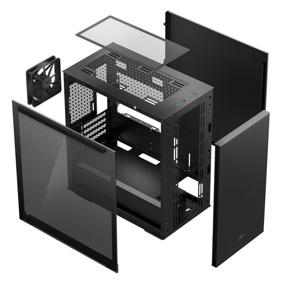 Deepcool MACUBE 110 BK mATX, Black, Боковая панель зак стекло, без БП(R-MACUBE110-BKNGM1N-G-1 )