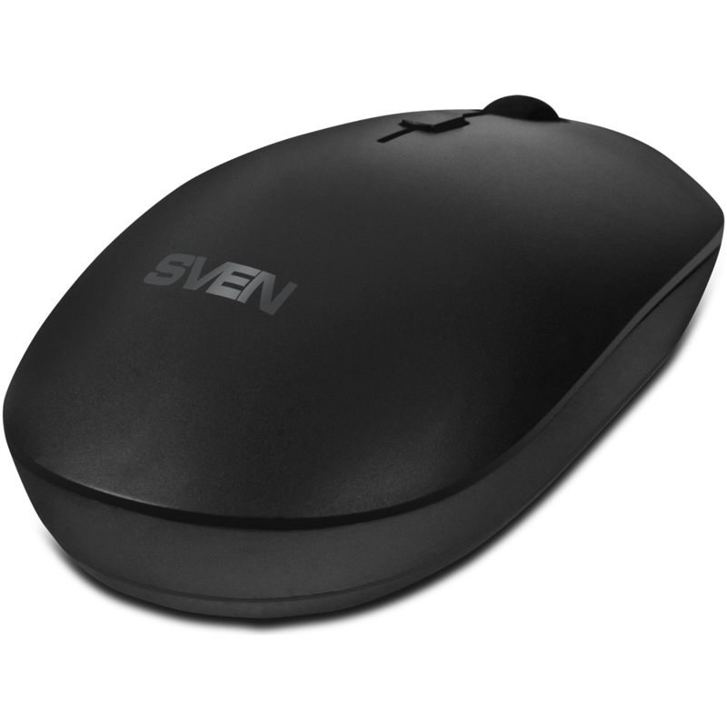 Беспроводная мышь SVEN RX-222W чёрная (BT, 2.4GHz, АКБ, 3+1кл. 1200-1800DPI, кор.)