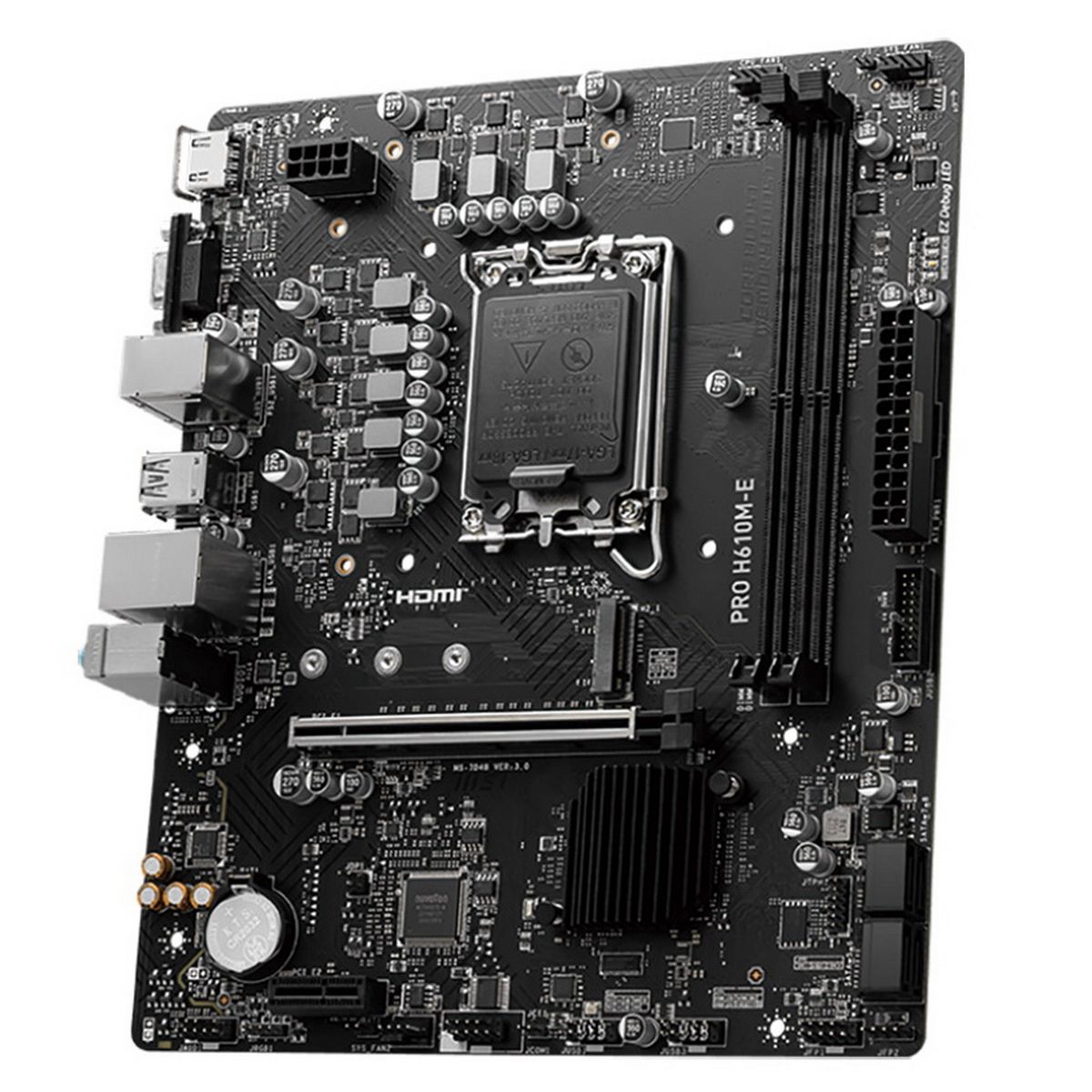 Материнская плата MSI PRO H610M-E Soc-1700 Intel H610 2xDDR5 mATX AC`97 8ch(7.1) GbLAN+VGA+HDMI