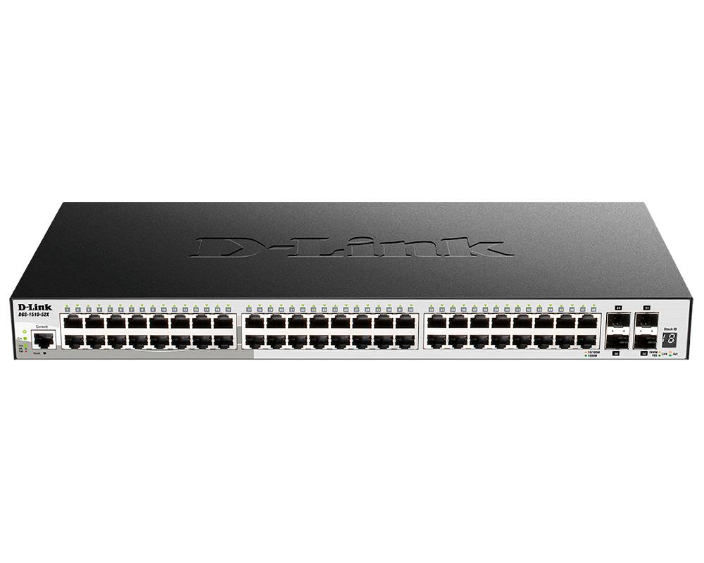 Коммутатор D-Link PROJ Настраиваемый L2+ стекируемый коммутатор, 48x1000Base-T, 4x10GBase-X SFP+, CL
