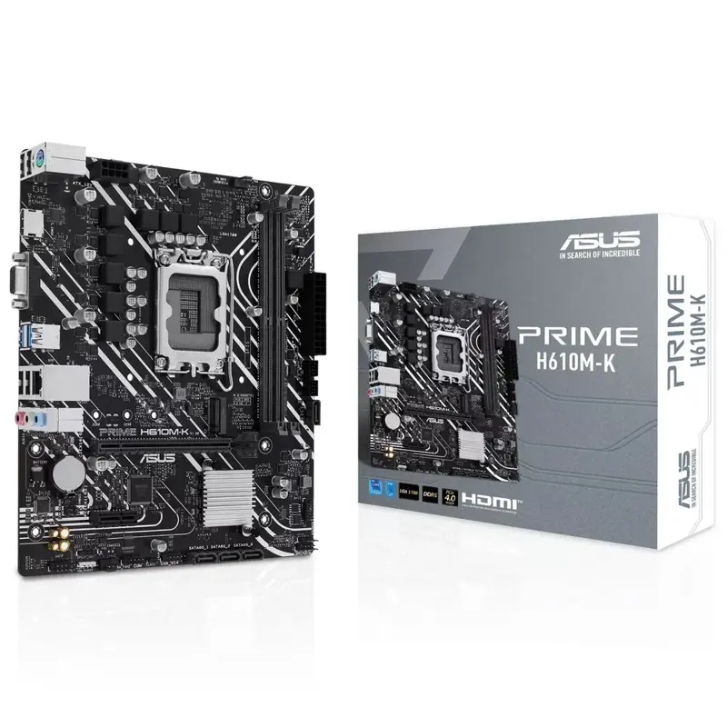 Материнская плата Asus PRIME H610M-K Soc-1700 Intel H610 2xDDR5 mATX AC`97 8ch(7.1) GbLAN+VGA+HDMI