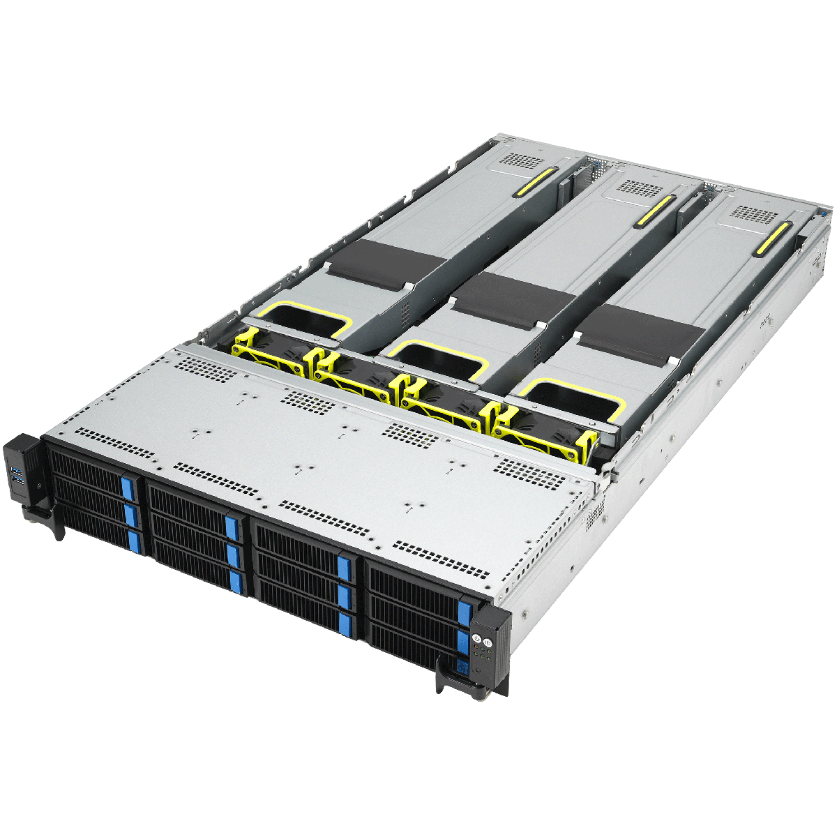 Сервер ASUS RS720-E11-RS12U 2U, 2x LGA4677, 32x DDR5(4800), 12x 3,5 (8xNVMe/SAS/SATA+4 NVMe/SATA), 2