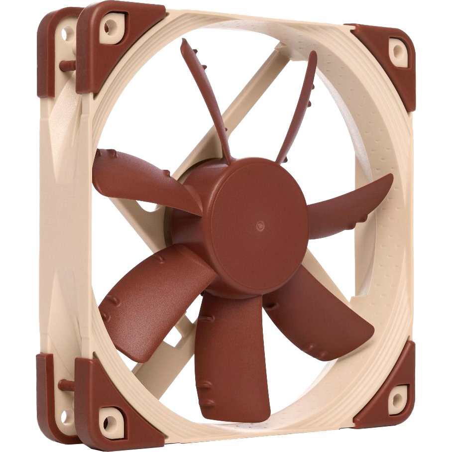 Кулер для корпуса/ Case Cooler Noctua NF-S12A PWM (120x120x25mm, 4-pin PWM, 63.27CFM, 17.8dBA, 1200RPM, Beige/Brown)