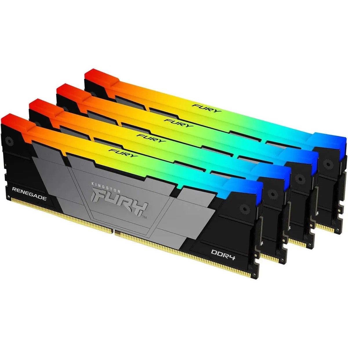 Память DDR4 4x16GB 3600MHz Kingston KF436C16RB12AK4/64 Fury Renegade RGB RTL Gaming PC4-28800 CL16 D