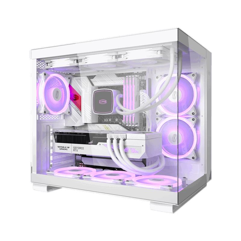 Корпус PCCooler C3T500 ARGB WH, Midi-Tower, TG, 6x120mm ARGB, 1xUSB-C 3.1 + 2xUSB-A 3.0, ATX, mATX, 