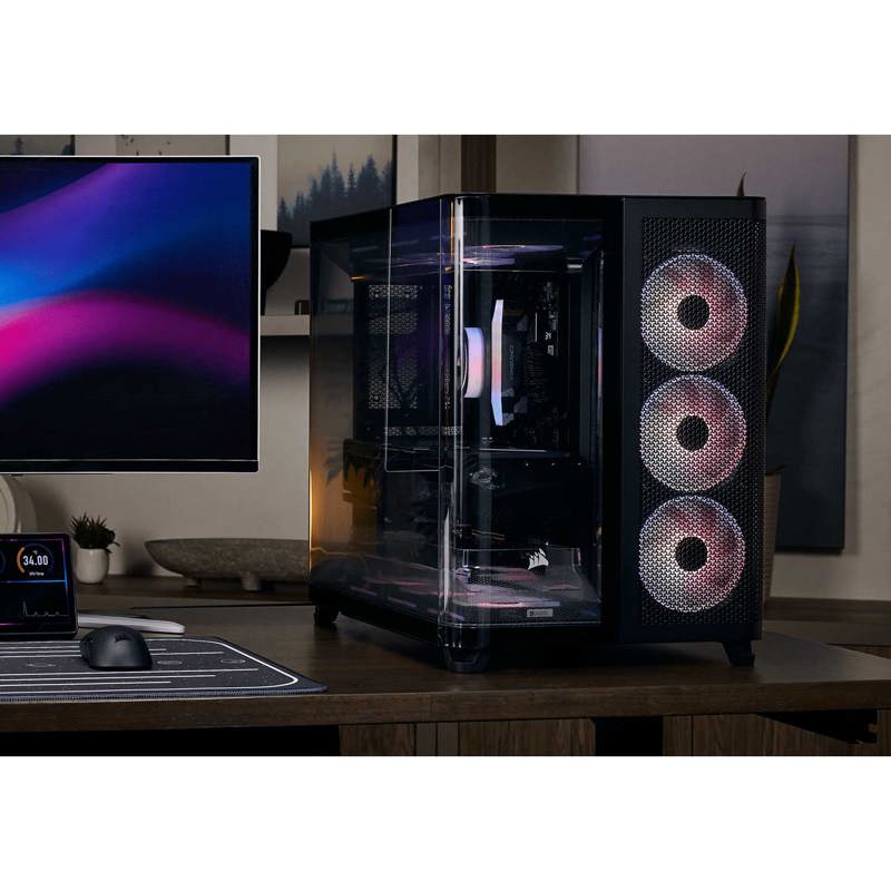 Корпус Corsair AIR 5400 RS-R ARGB, Midi-Tower, TG, 3x120mm ARGB reverse fans, 2xUSB-A 3.2, 1xUSB 3.2