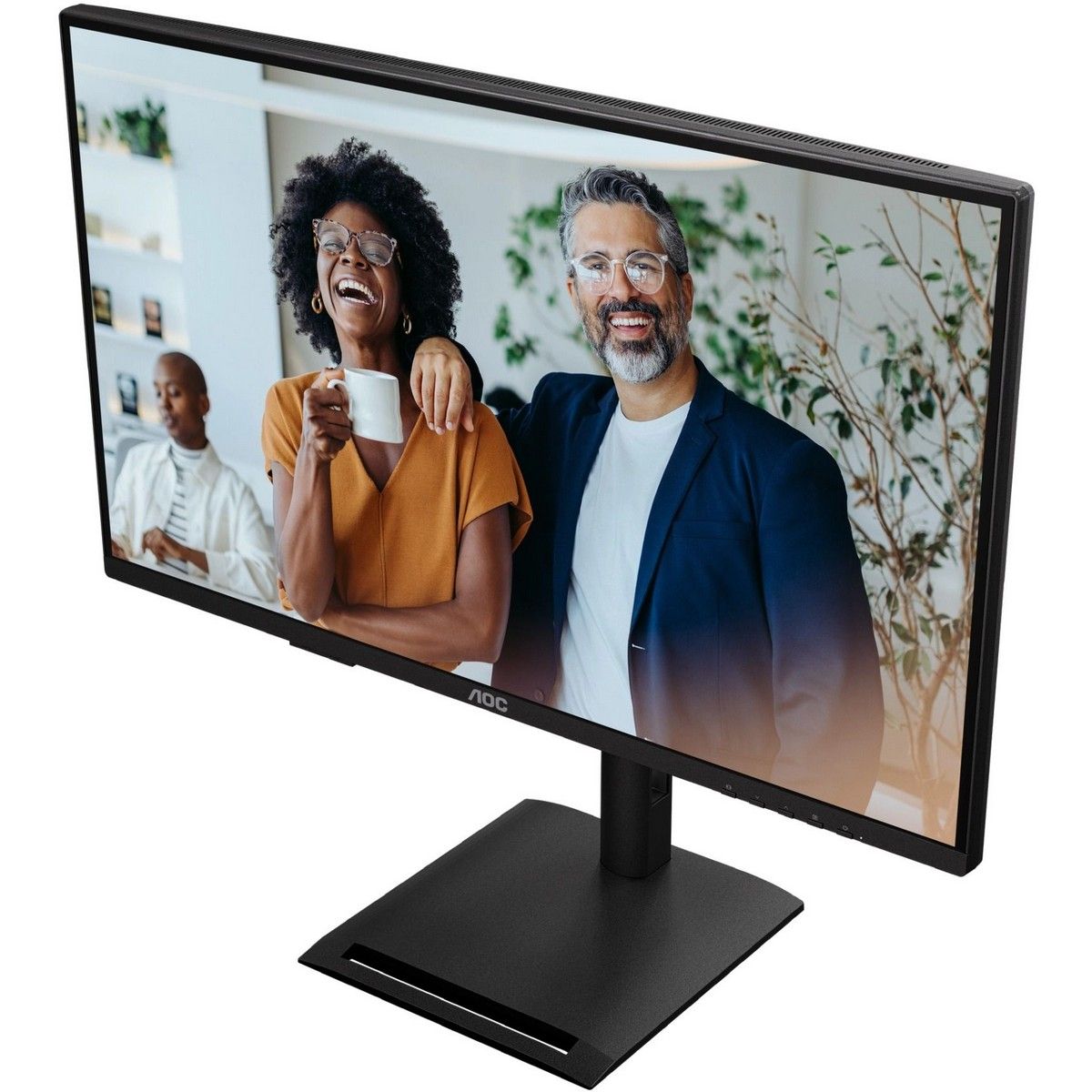 Монитор 27" AOC 2560x1440 WLED 16:9 IPS 350cd, 1500:1, 50M:1, 4ms, 178°/178°, HDMI, DP, USB hub: 4*U