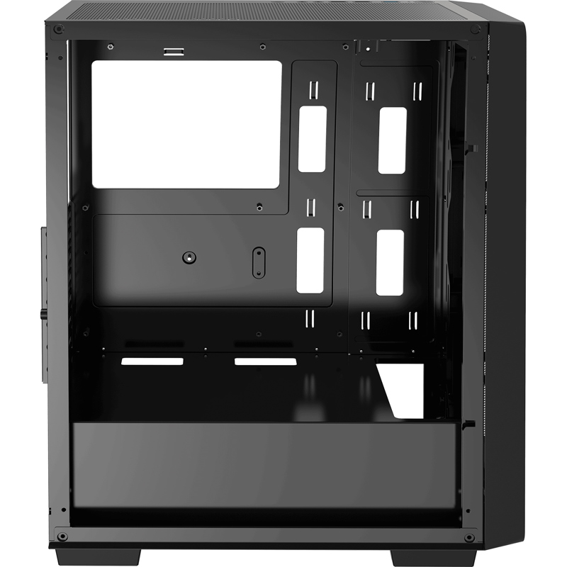 Корпус Ocypus Gamma C60 BK, Midi-Tower, TG, no fans, 1xUSB-A 3.0 + 2xUSB 2.0, ATX, mATX, mITX Black