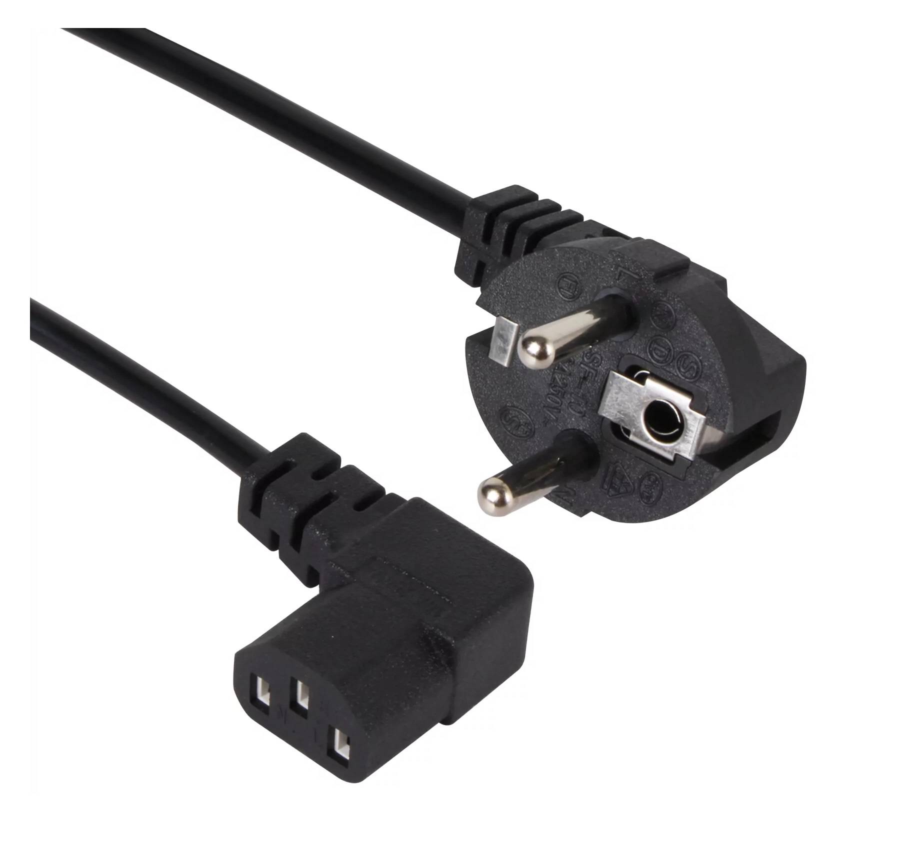 AOpen ACE021R-3M Кабель комп - розетка 220V EU (угол-угол) 3m