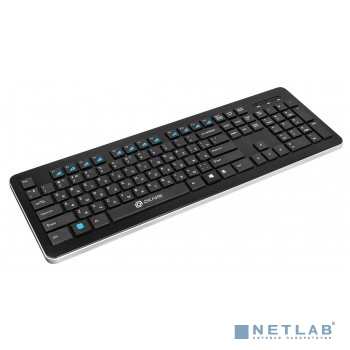 Клавиатура Оклик 870S черный USB беспроводная slim Multimedia