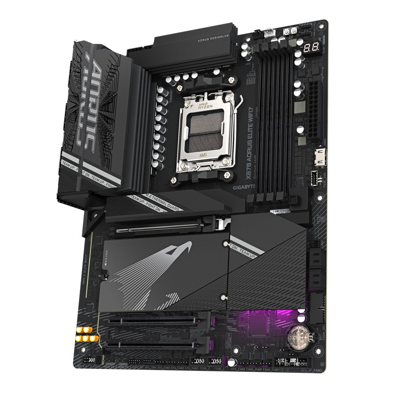 Материнская плата Gigabyte X870 A ELITE WIFI7 Socket AM5 AMD X870 4xDDR5 ATX AC`97 8ch(7.1) 2.5Gg RA