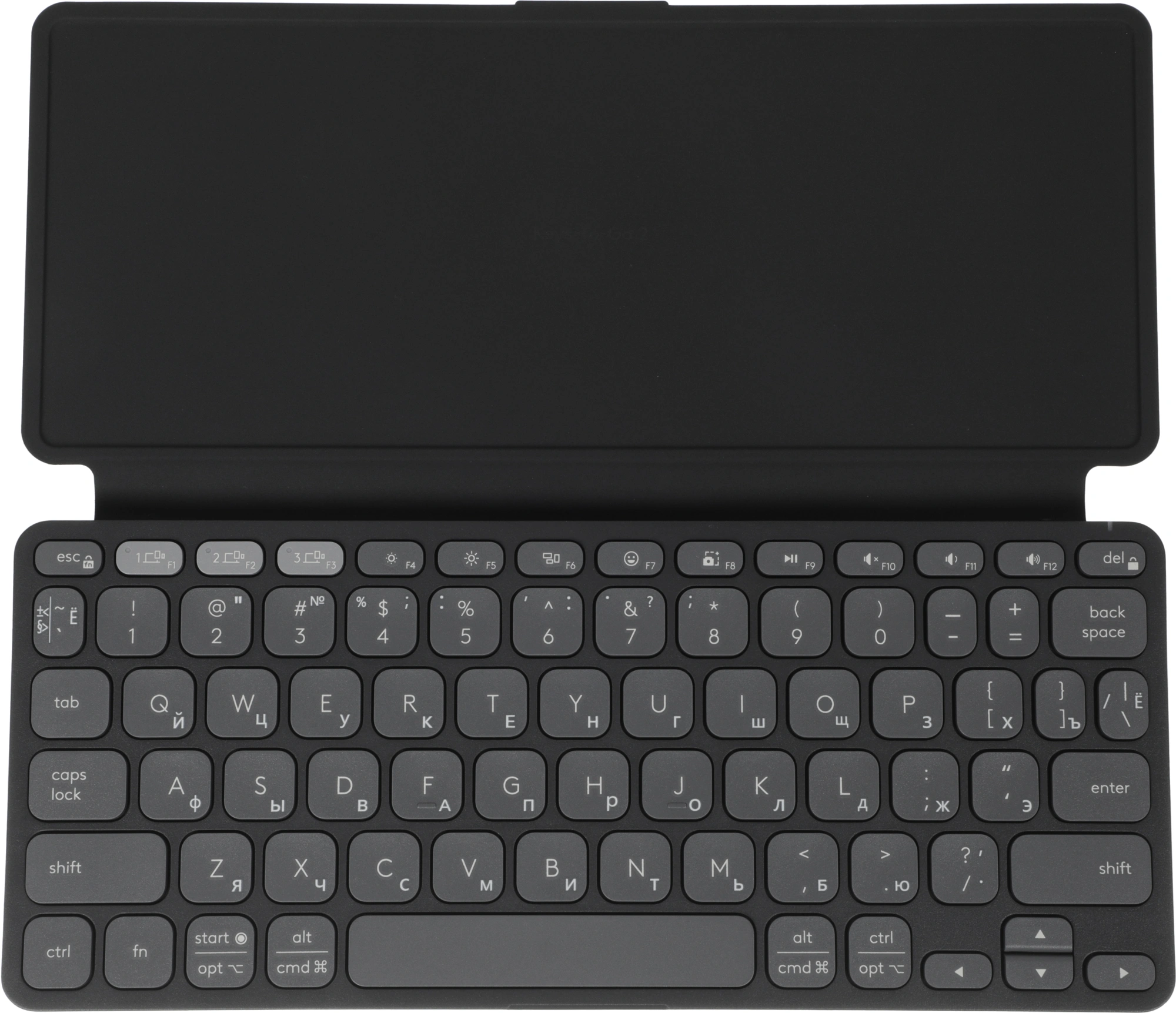 Клавиатура Logitech Keys-To-Go графитовый/черный USB беспроводная BT slim Multimedia для ноутбука (920-012999)