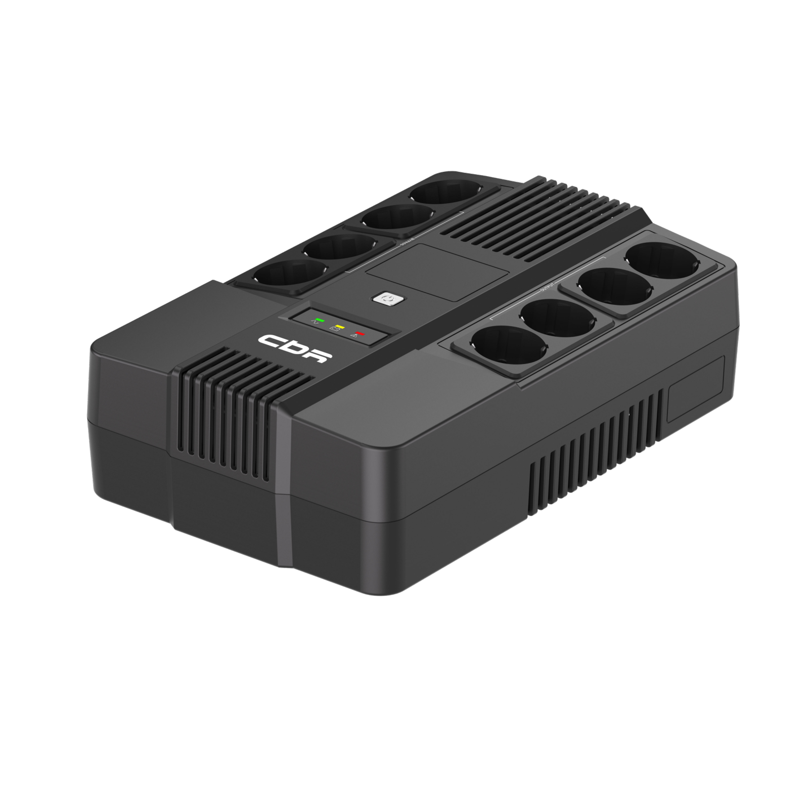 ИБП CBR [UPS-OFK-101E-800] 800VA/480W,  Schuko CEE 7 Outlets: (x4 Battery & Surge Protected/ x4 Surg