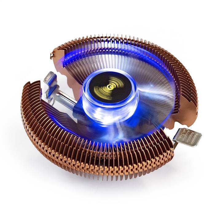 Exegate EX286154RUS Кулер ExeGate Wizard EE91-PWM.Cu.BLUE (Al+Copper, LGA775/1150/1151/1155/1156/120