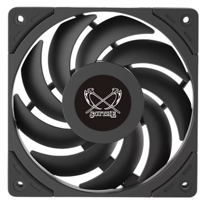 Кулер для корпуса/ Case Cooler Scythe Wonder Tornado 120 (120x120x26mm, 4-pin PWM, 75.17CFM, 35.57dBA, 2500RPM, Black)