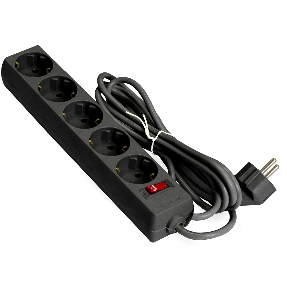 Сетевой фильтр ExeGate SP-5-1.5B й фильтр ExeGate SP-5-1.5B (5 евророзетки с заземлением, 1.5м, защи