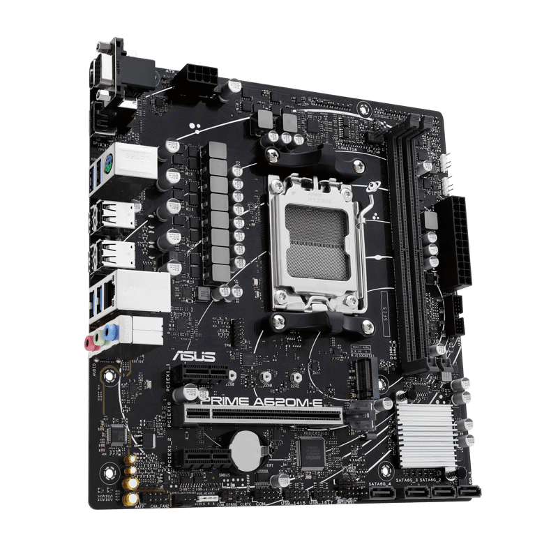Материнская плата Asus PRIME A620M-E-CSM Socket AM5 AMD A620 2xDDR5 mATX AC`97 8ch(7.1) GbLAN RAID+V